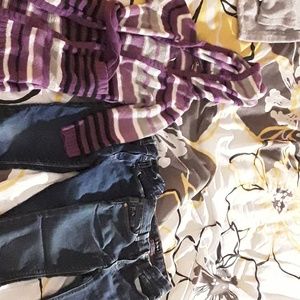 Girl childrens cardigan and pants